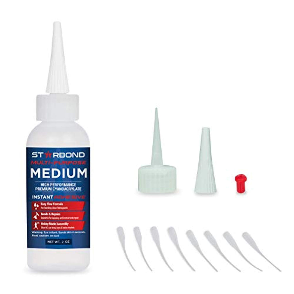 Starbond EM-150 Medium Premium CA - Cyanoacrylate Adhesive Super Glue Plus Extra Cap and Microtips (for Woodturning, Pen Turning, Hobby, Lapidary, Acrylic Nails) (2 Ounce)