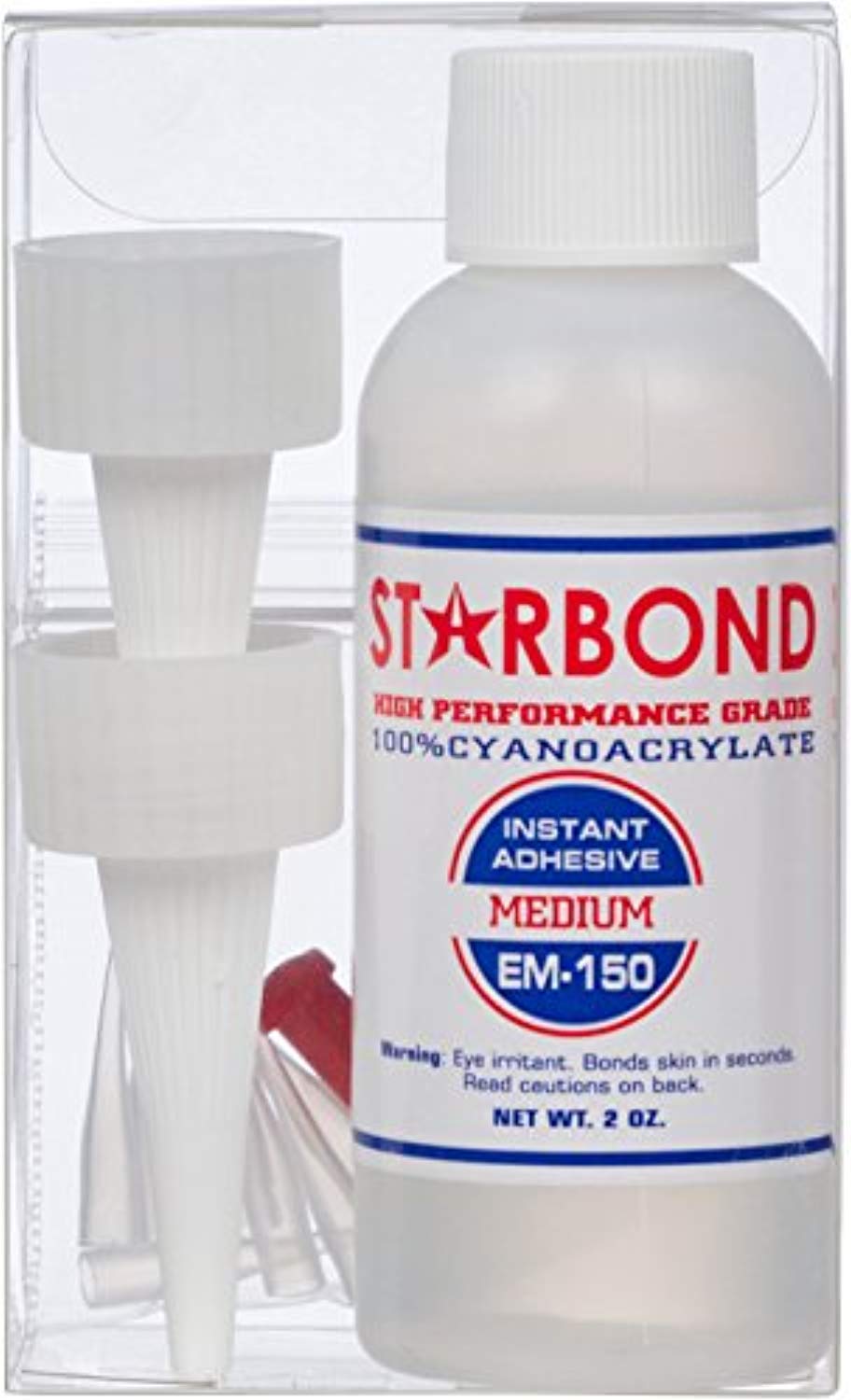 Starbond EM-150 Medium Premium CA - Cyanoacrylate Adhesive Super Glue Plus Extra Cap and Microtips (for Woodturning, Pen Turning, Hobby, Lapidary, Acrylic Nails) (2 Ounce)