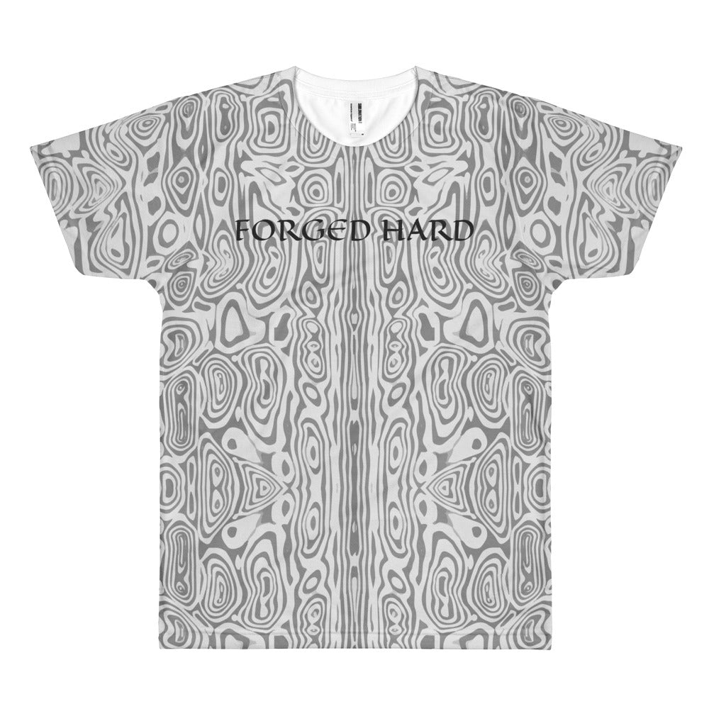 Damascus Pattern FORGED HARD 100% Polyester Men’s T-shirt ( Multiple sizes )